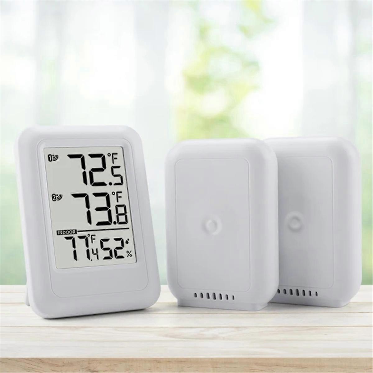 Wireless Indoor and Outdoor Thermometer One to Two Multifunctional