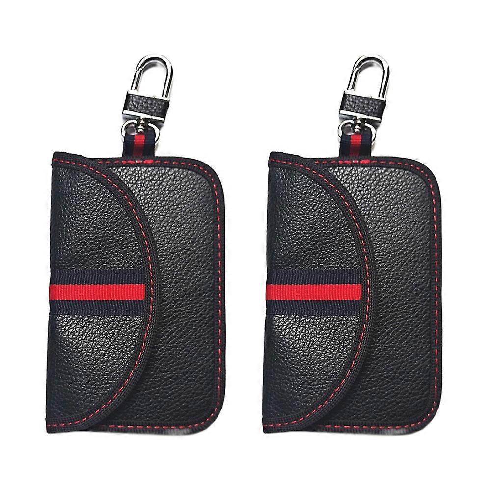 Keyless Go protection, 2 pieces keyless go protection car key bag, key bag car key RFID key case radio key shielding for car key safe