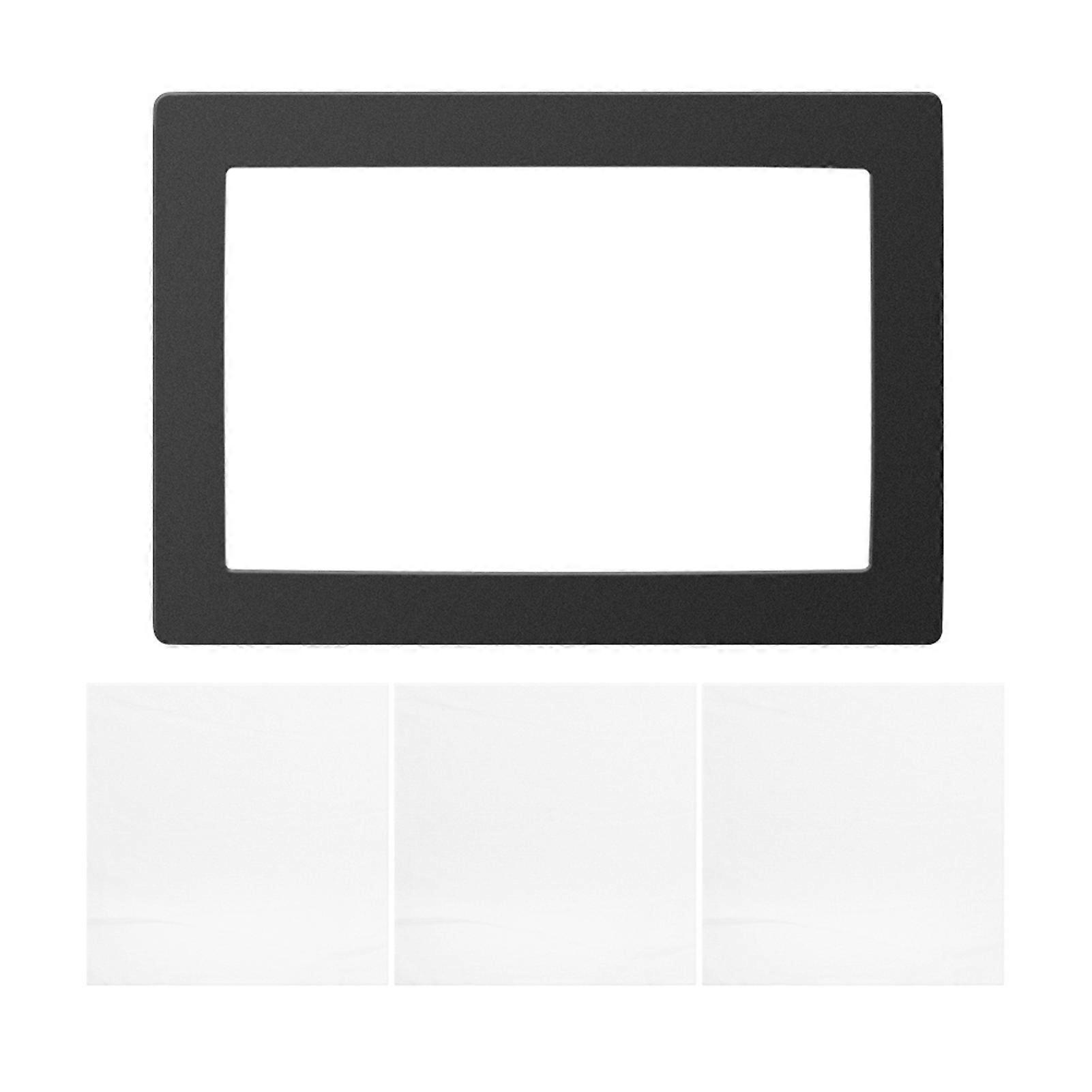 Black 9.5 x 6.7 inch LCD Gasket, Resin Spill Guard with Dust Cloths, Compatible with ELEGOO Saturn 8.9 inch Resin 3D Printer Screen