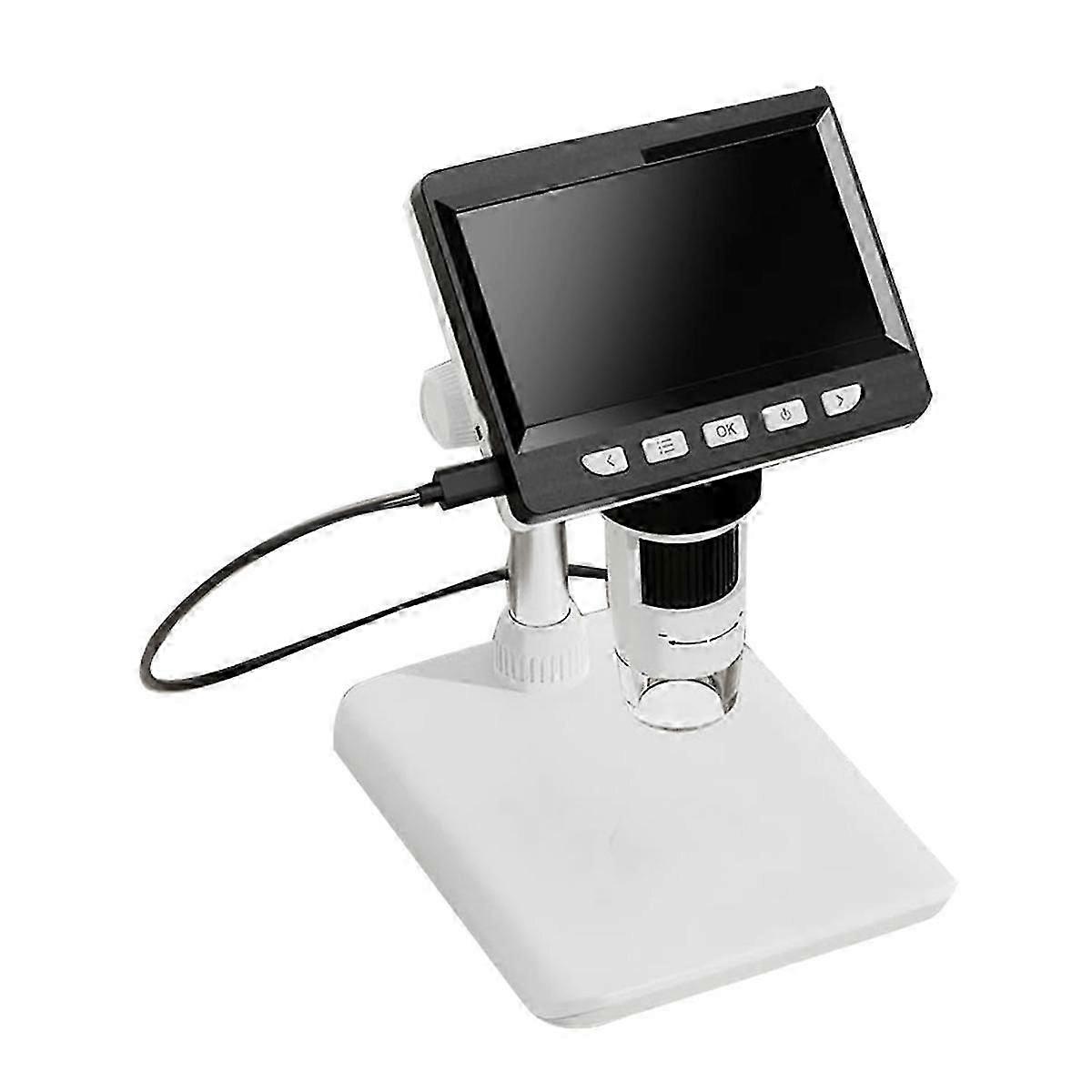 4.3Inch Digital Microscope for Adults, Magnification with 8 Ajustable LED Fill Lights, USB Microsco