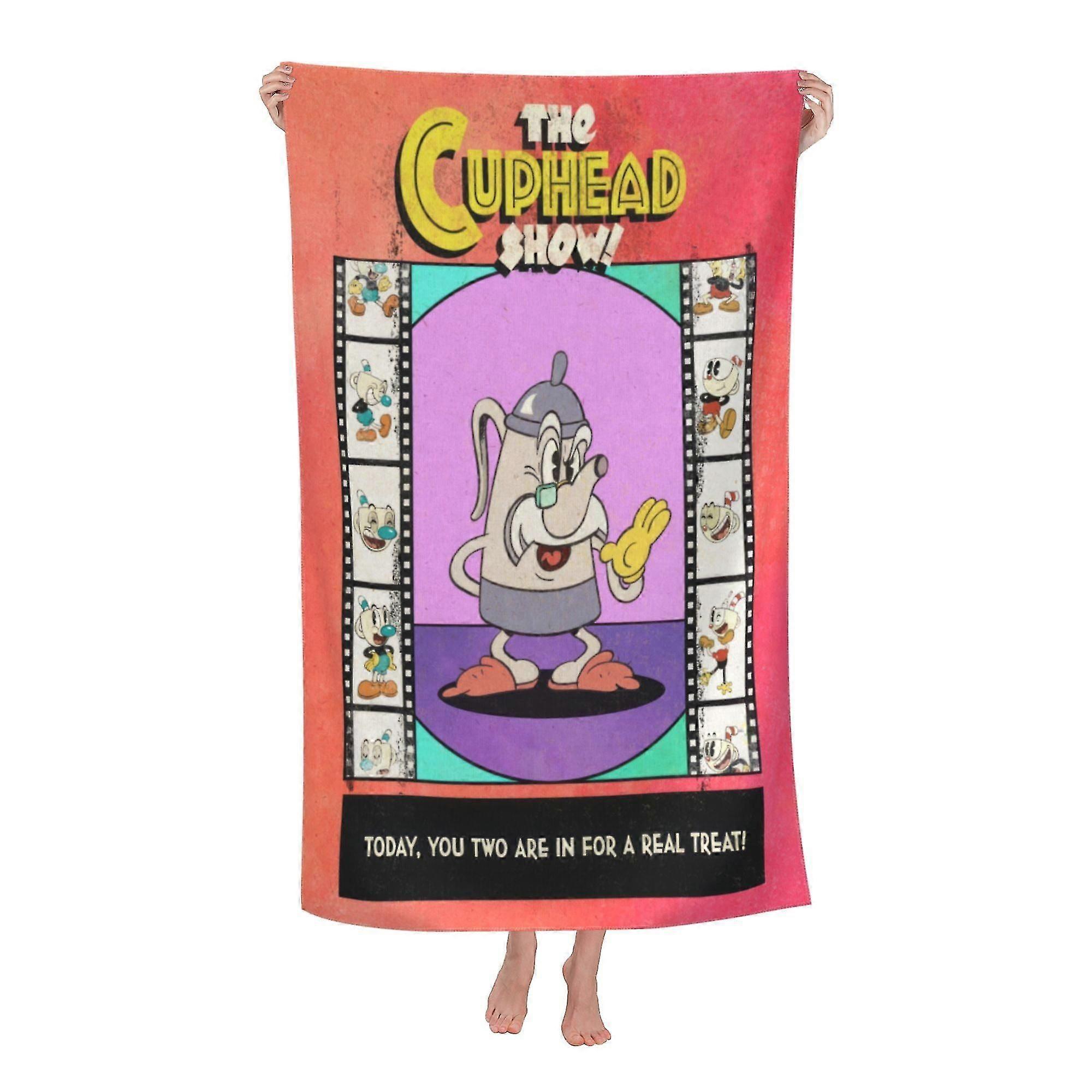 Cuphead Beach Towel, Large Microfiber Bath Towel #BYFN