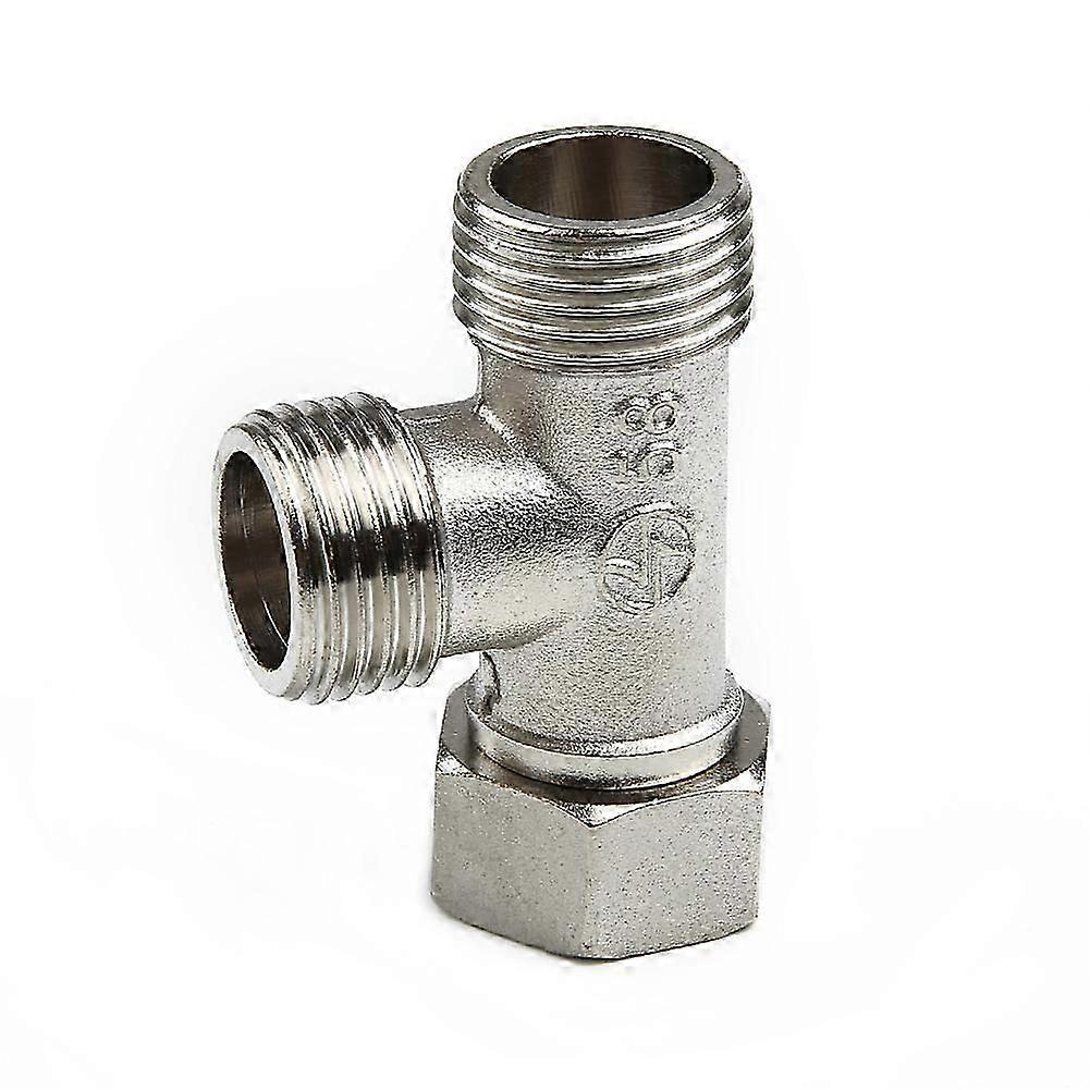 Apply 1pc Diverter Valve Copper T Adapter G1/2inch T-Valve For Bath Bidet Sprayer Shower Fitting 4 Points Copper Three-way Water Pipe