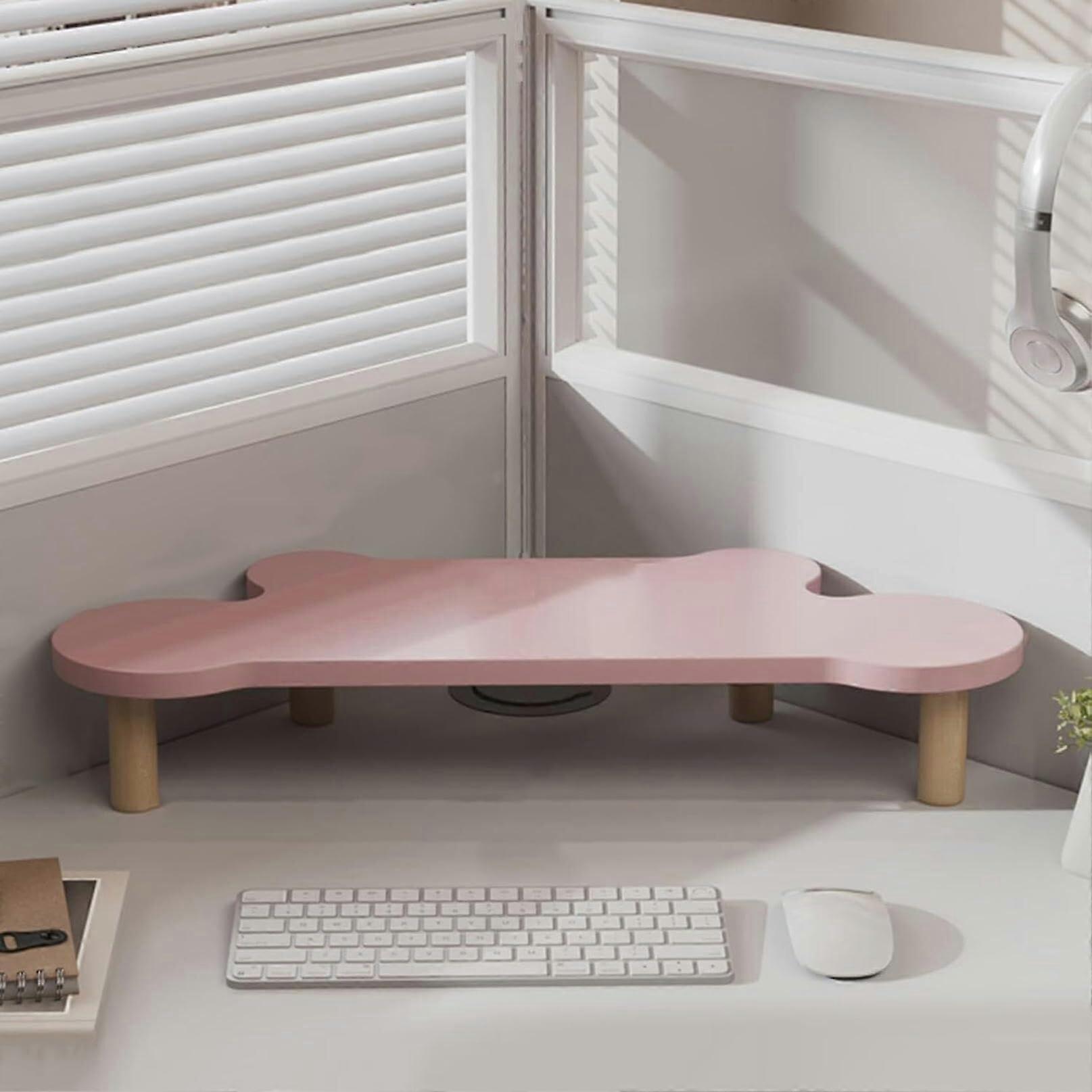 Space Saving Wooden Monitor Stand for Study Room Office Desk 9cm