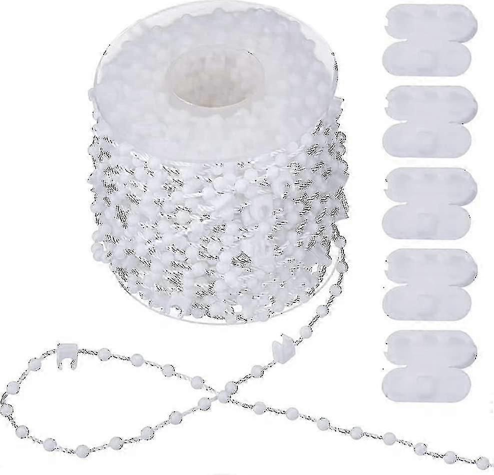 20m Vertical Blind Chain - Vertical Blind Accessories And 5 Blind Cord Connectors - Vertical Blind Bottom Chain For 89mm Slats,white h