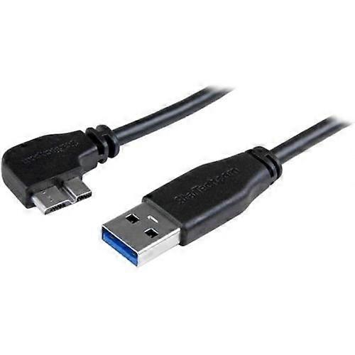 0.5m 20in Slim Micro USB 3.0 Cable - M/M - USB 3.0 A to Left-Angle Micro USB - USB 3.1 Gen 1