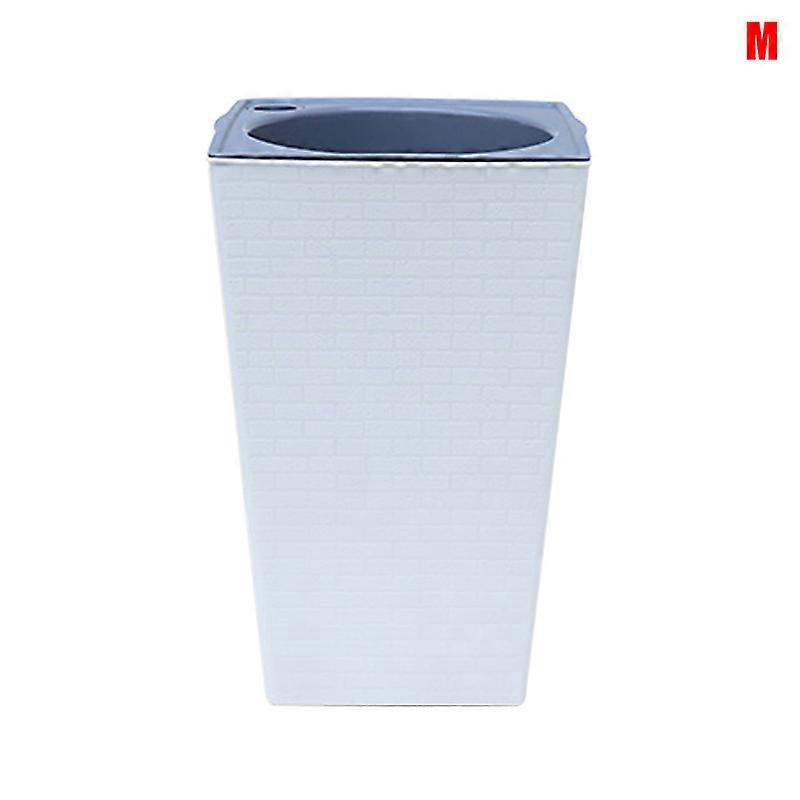 Brick Pattern Flowerpot Imitation Metal Plastic Flower Pot Square And Tall Type For Gardening Potted Plants