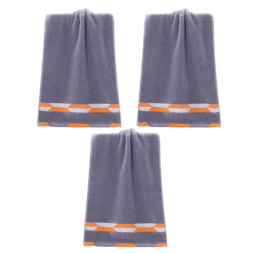 3pcs geometric pattern household towel 34 * 74cm