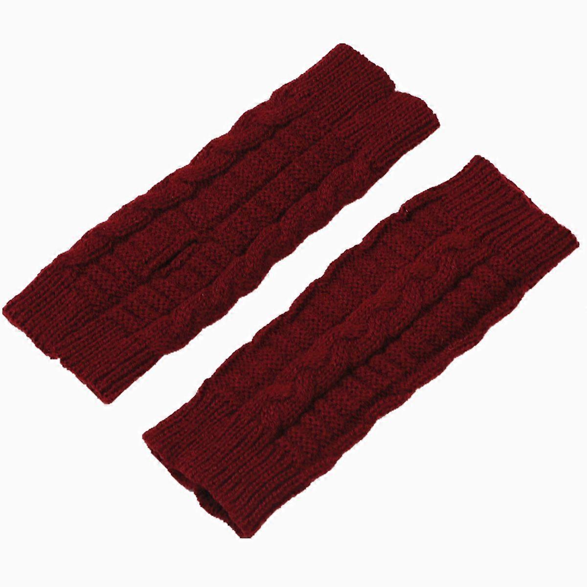 Twist fashion gloves autumn and winter knitted wool warm half-fingerless gloves for men and women