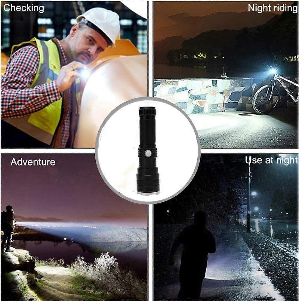 USB Tactical Flashlight Zoom Waterproof
