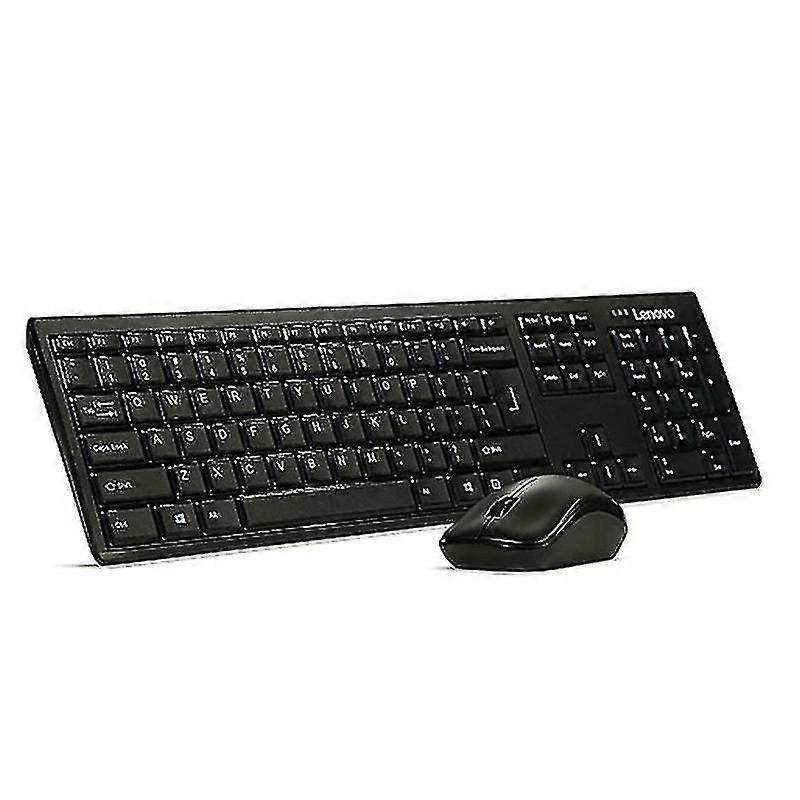 lenovo kn100 simple wireless keyboard mouse set (black)