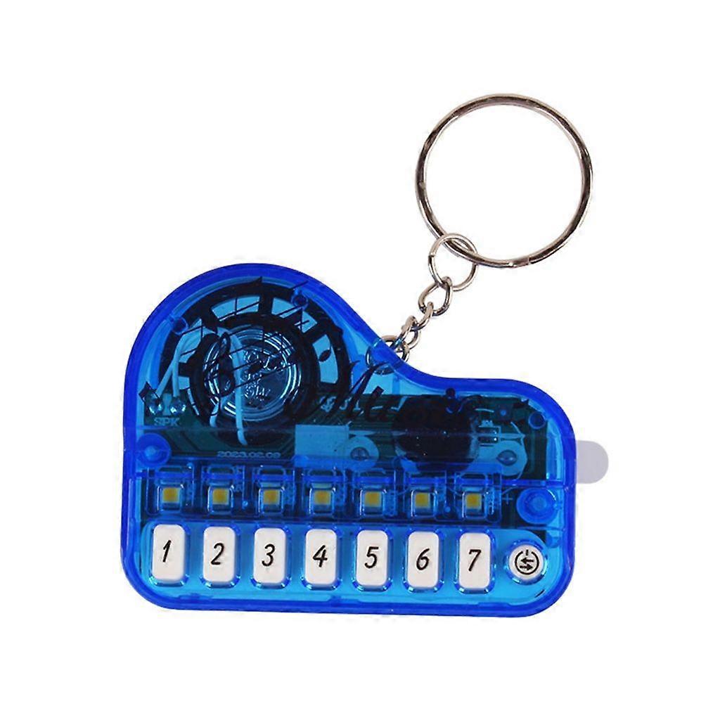 Compact Electronic Piano Keychain Pendant with Illuminating Keys Musical Fun