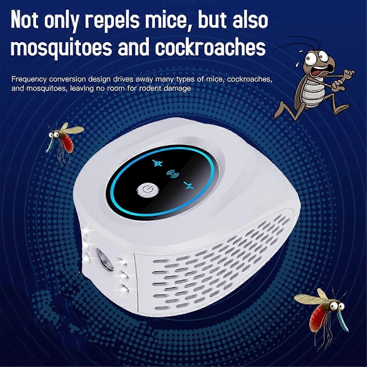 High Power Repeller 360 Ultrasonic Insect Repeller with 6 Strobe Lights Pir Effectively Repels Rodents with EU Plug B