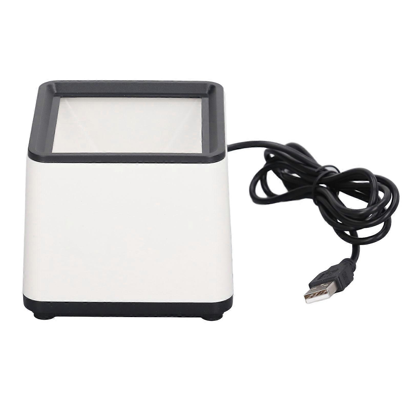 Hands Free Barcode Scanner Voice Announcement Quick Response 2D Desktop Barcode Reader for Business