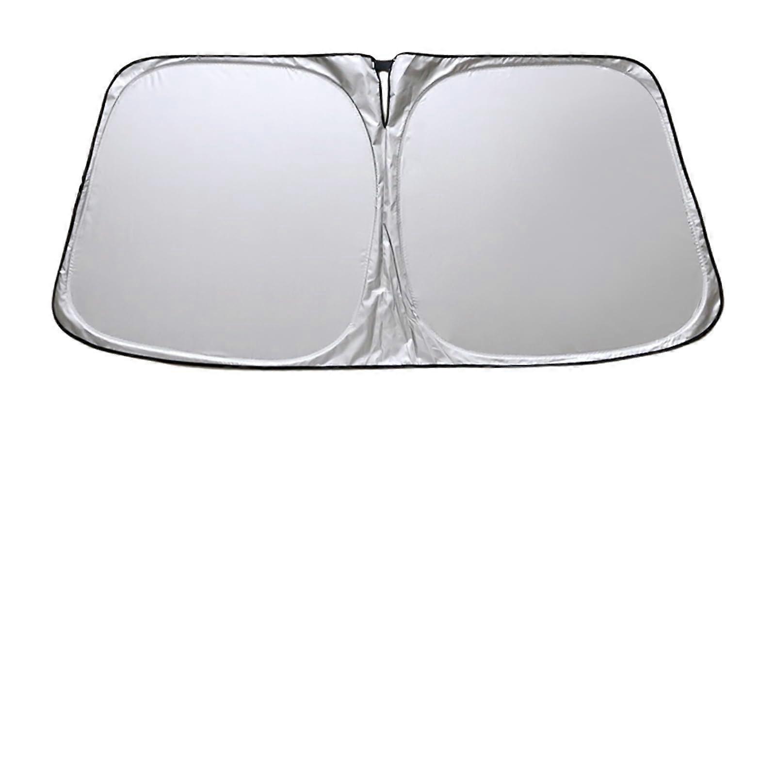 Car Windshield Sunshade Reflective Polyester Blocks Heat, Foldable Universal Sun Shade 55.1 X 27.5 In Fit For Cars