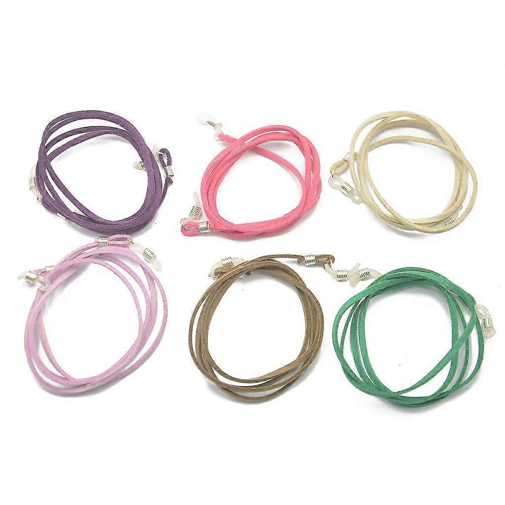 6pcs Mixed Colors Velvet Eyeglass