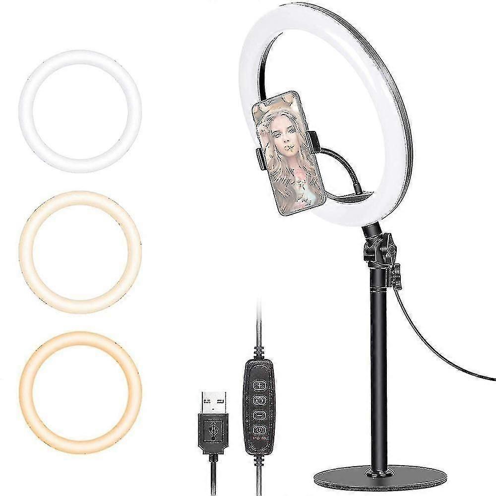 10 Inch Desktop Telescopic Live Fill Light Led Ring Light With Circle