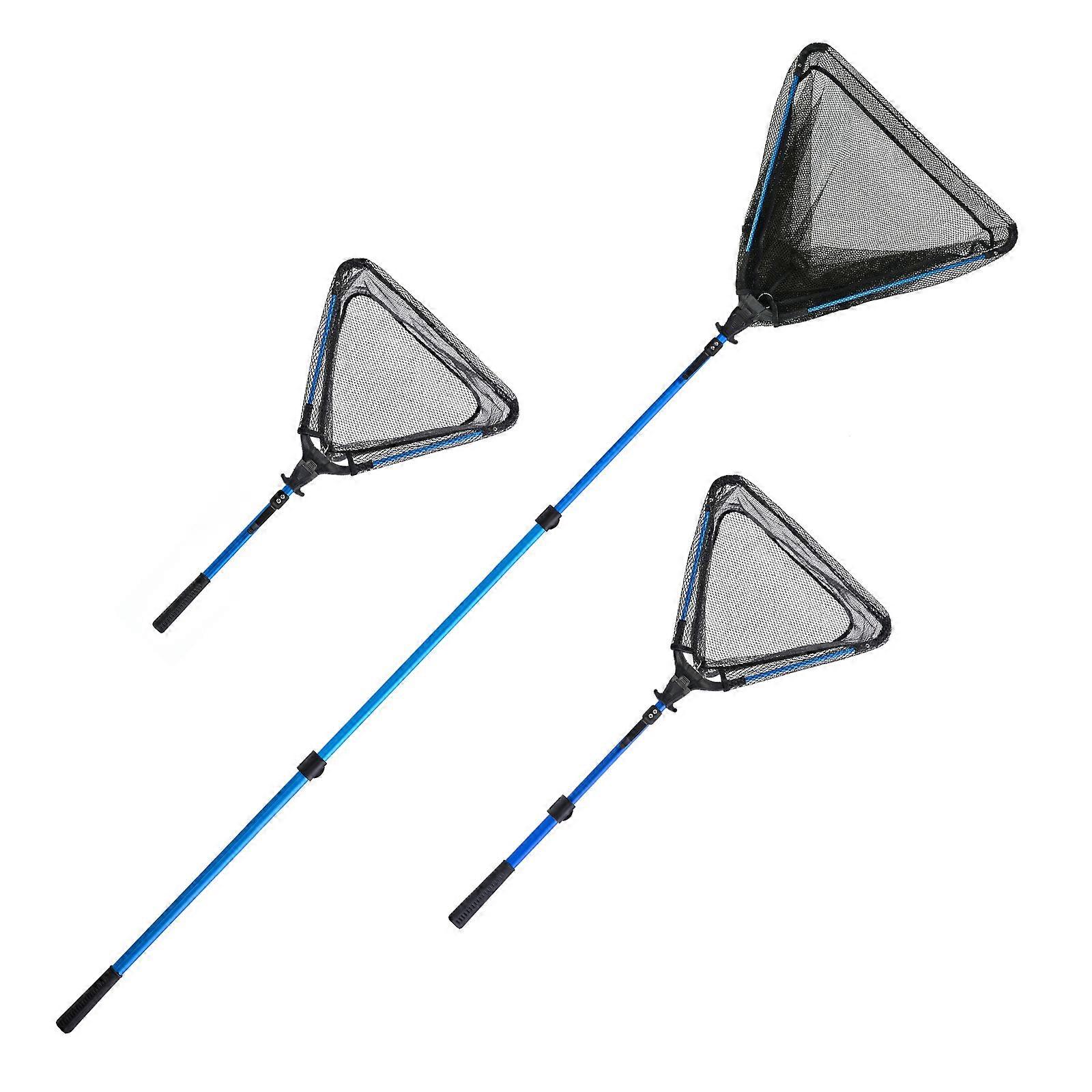 Portable Folding Telescopic Fishing Net Aluminum Alloy Pole for Saltwater and Freshwater