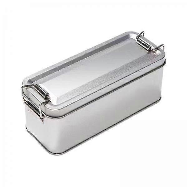 2xMetal Tin Box with Lid Christmas Cookie Tin Storage Container Small Candy