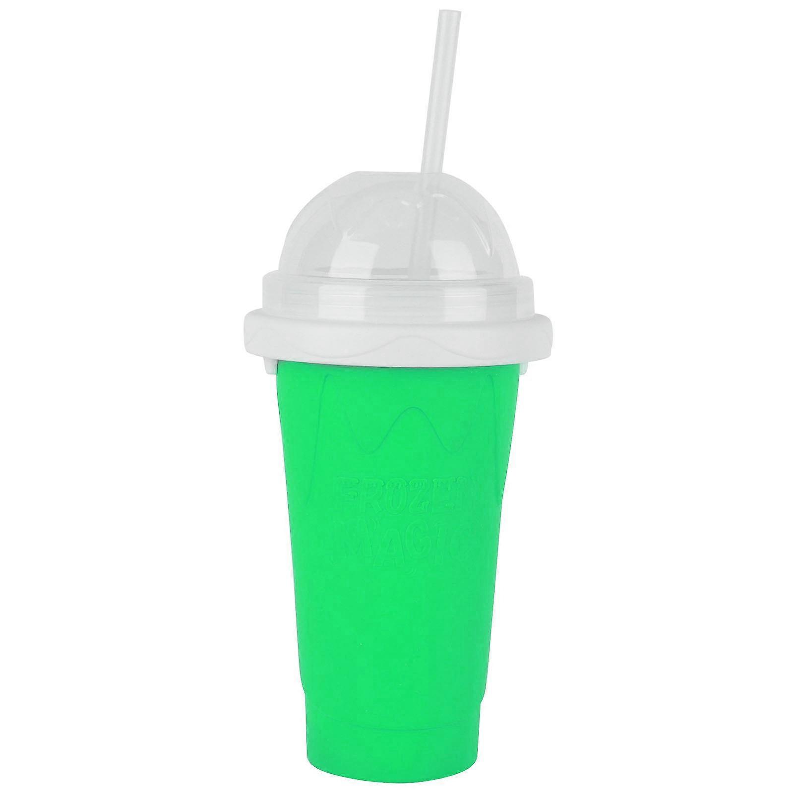 400ml Silicone Cup Reusable Portable Double Layer Squeeze Freeze Smoothie Cup Drinkware