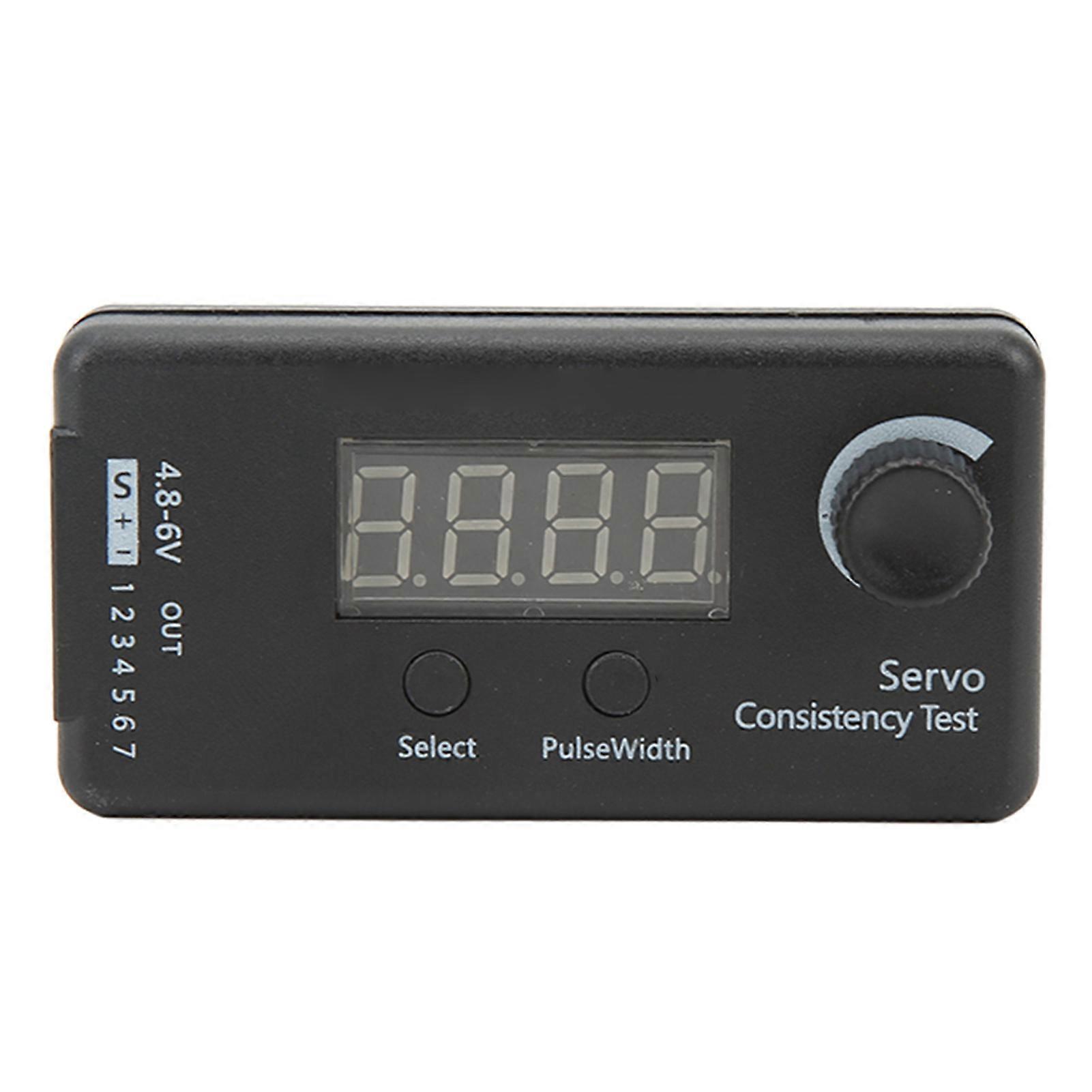 Digital 3 Modes High Accuracy Black Plastic Servo Consistency Tester for RC Helicopter DC 4.8-6V