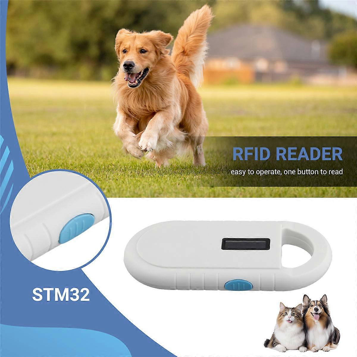 RFID Reader Pet Scanner Handheld Animal Chip Reader Portable RFID Reader Supports for ISO 11784/1178