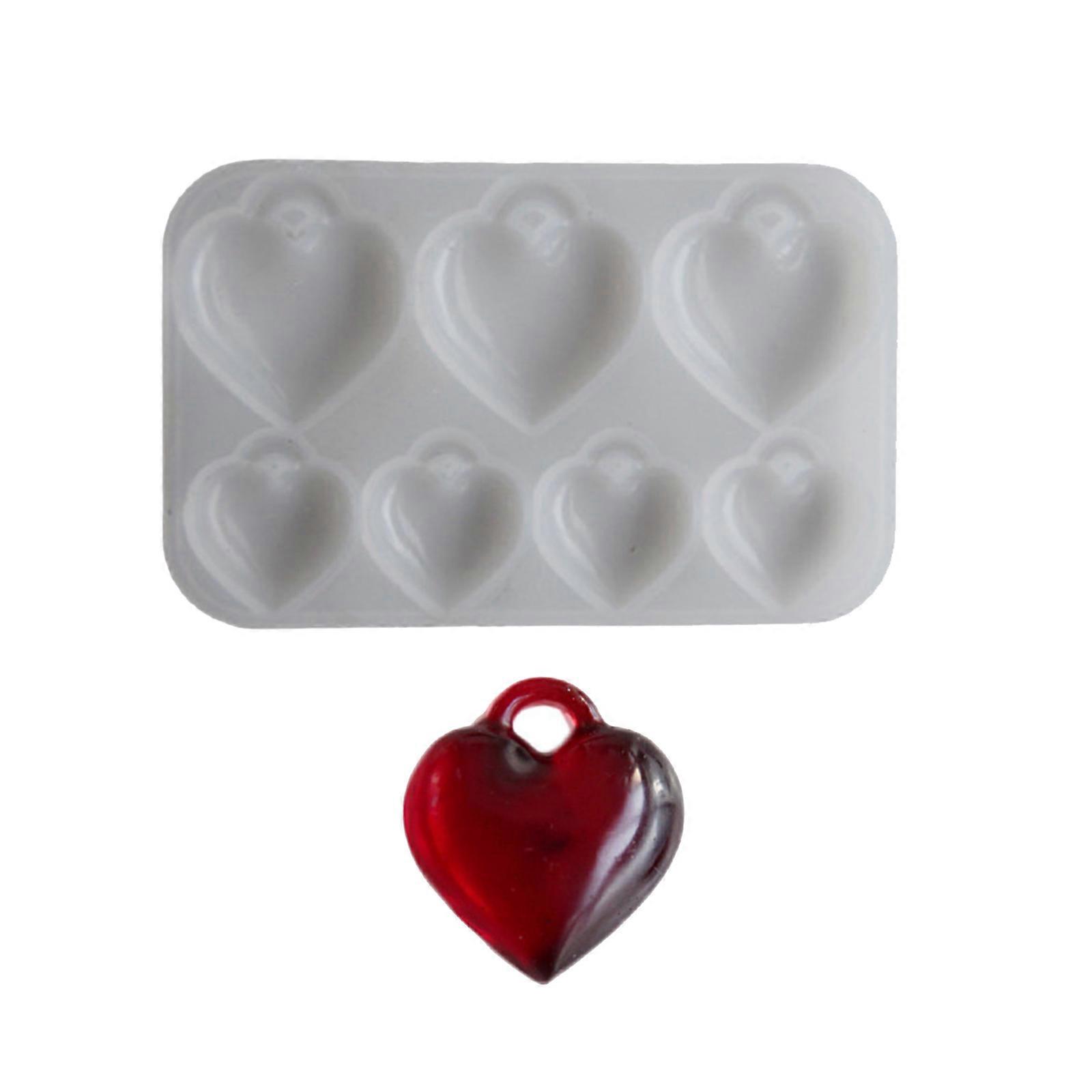 Create Beautiful 3D Heart Pendants with This High Temperature Resistant Silicone Mould for Valentines Day Daily Use