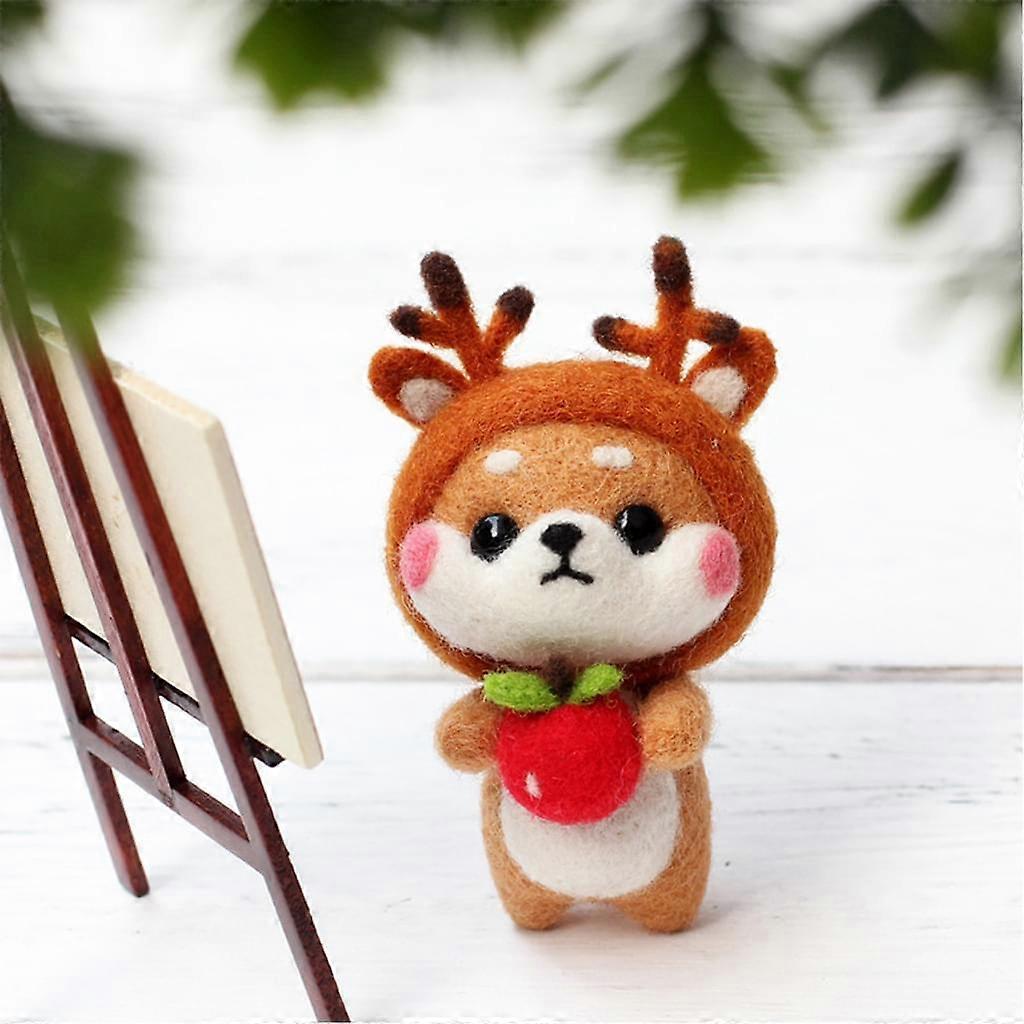 Felting Wool Set Dry Felting Sewing Kit Fairy Tale Wool Beginner Set With Felting Needles Tool Starter Kit