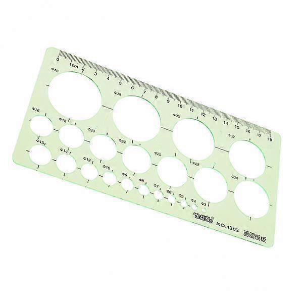 3 Plastic Circles Geometric Template Ruler Stencil Measuring Tool