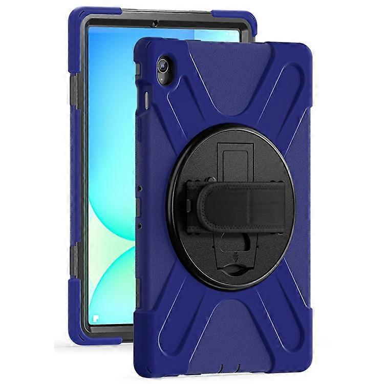 Compatible For Samsung Galaxy Tab S10 FE+ SM-X620 / SM-X626B Case Rotary Kickstand PC+Silicone Hand Strap Tablet Cover