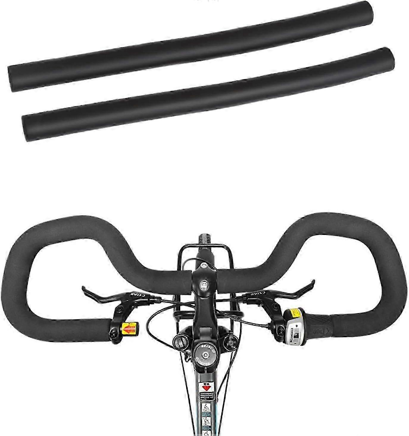 Pack of 2 Piece, Bicycle Handlebar Grips Cover Racing Bike Sponge Foam Rubber Tube Flexible Cuttable Handlebar Cover Foam Grips,Inner Diameter 21mm/0.