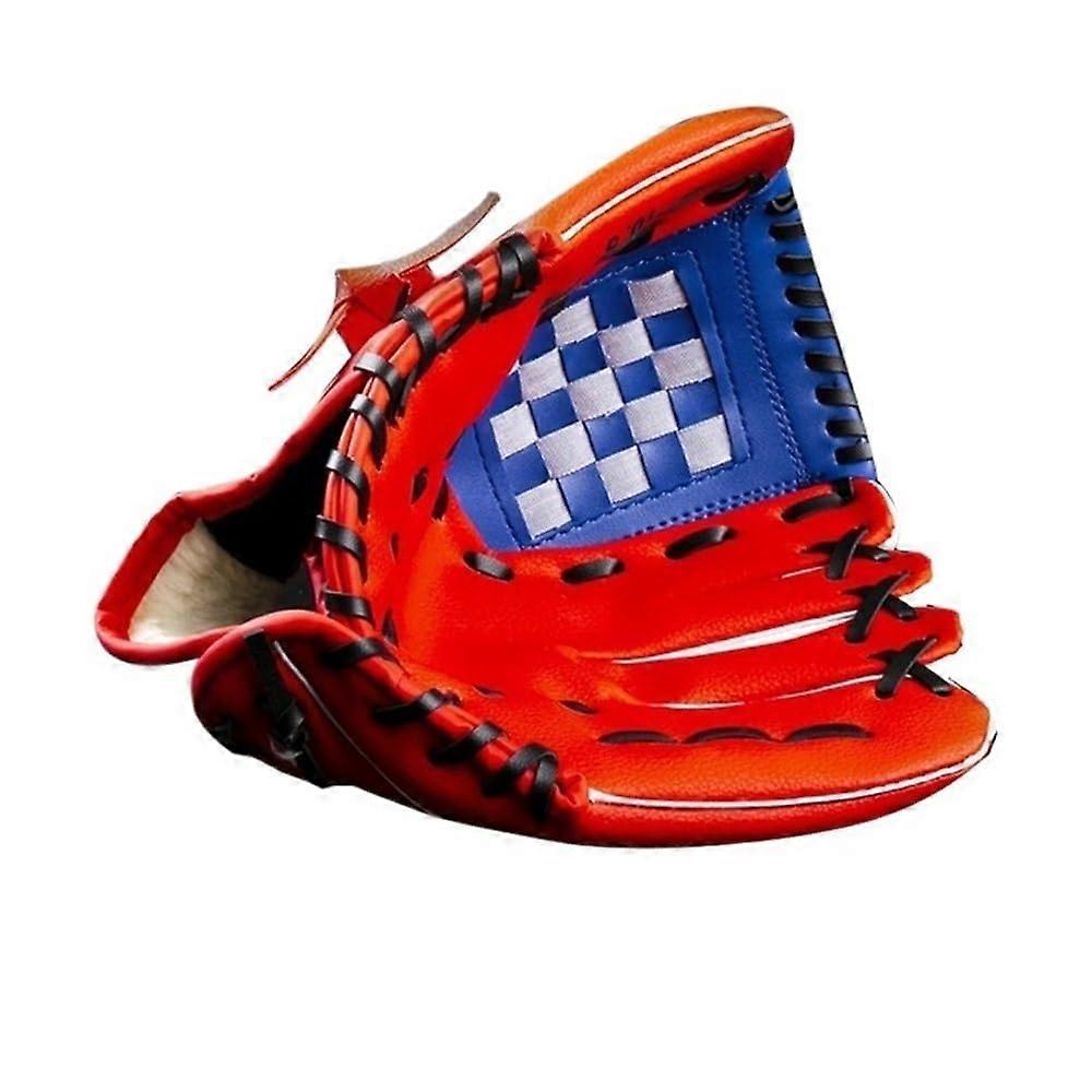 Baseball Softball Gloves 11.5 Inch Red, Fast Pitch Slow Pitch Training Gloves, Shockproof Exercise Gloves for Men Women