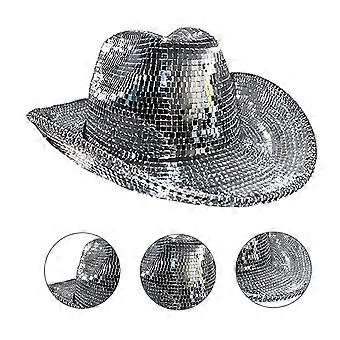 Mirror Hat Disco Cowboy Hat Stunning Disco Hats Reflective Sequins Cowboy Hat