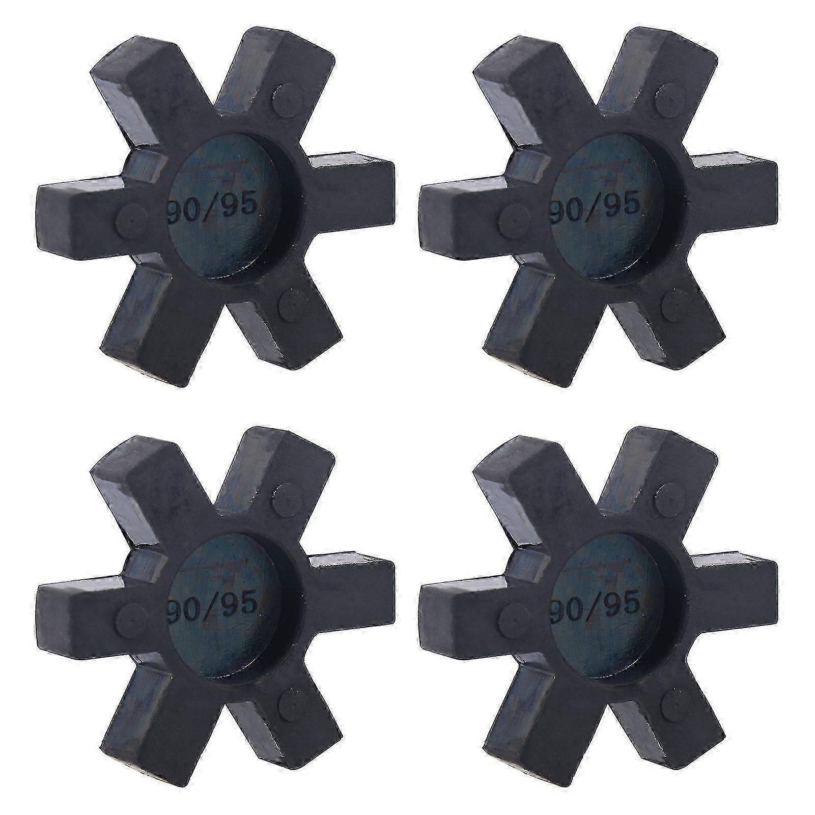 4pcs Spider Insert Shock Absorption Solid Black For L Jaw Coupling Set L90 95 -TYUI
