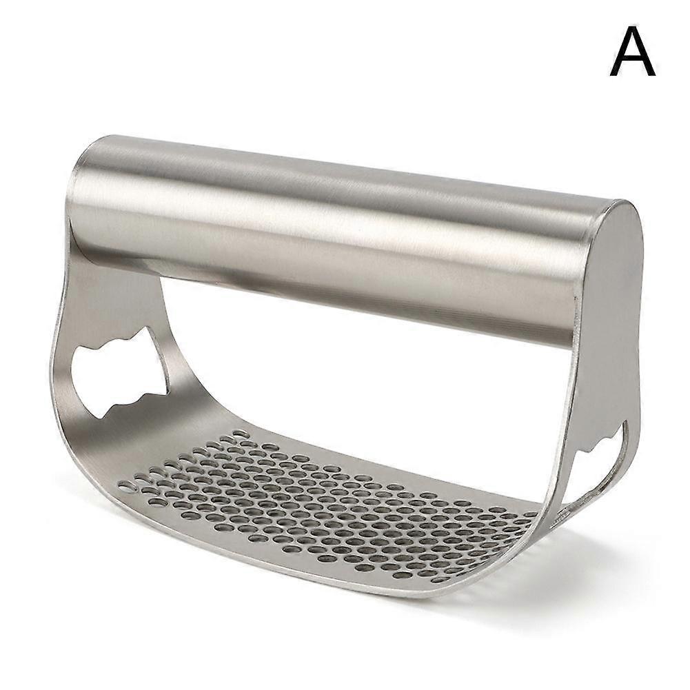 Stainless Steel Circular Garlic Press Easy Roller Multi-Function Garlic Grinder For Healthy Cooking