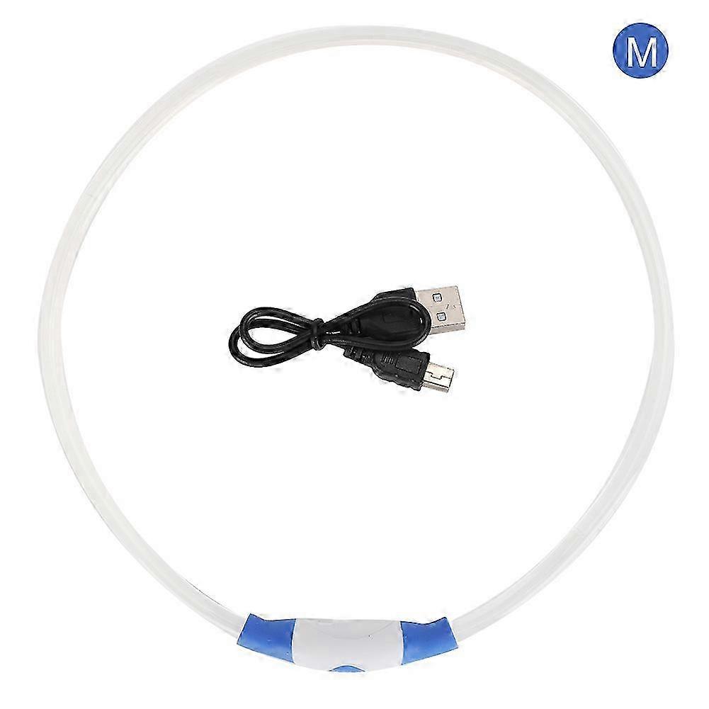 Rechargeable LED Luminous Dog Collar with USB Charging Cable Accessory Loop