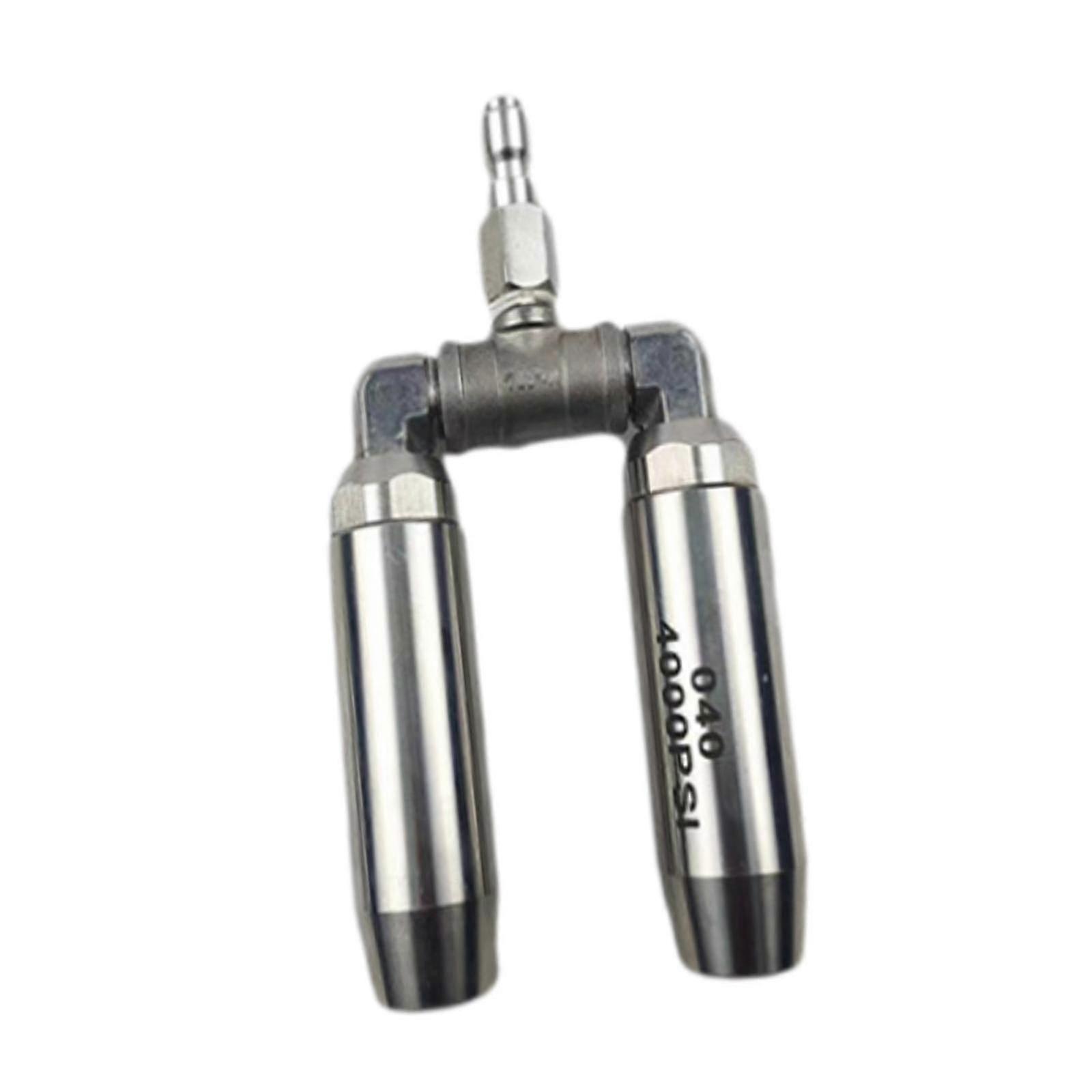 Dual Nozzle Pressure Washer Home Accessory 360 Rotating Turbine Nozzle 13cmx10cm