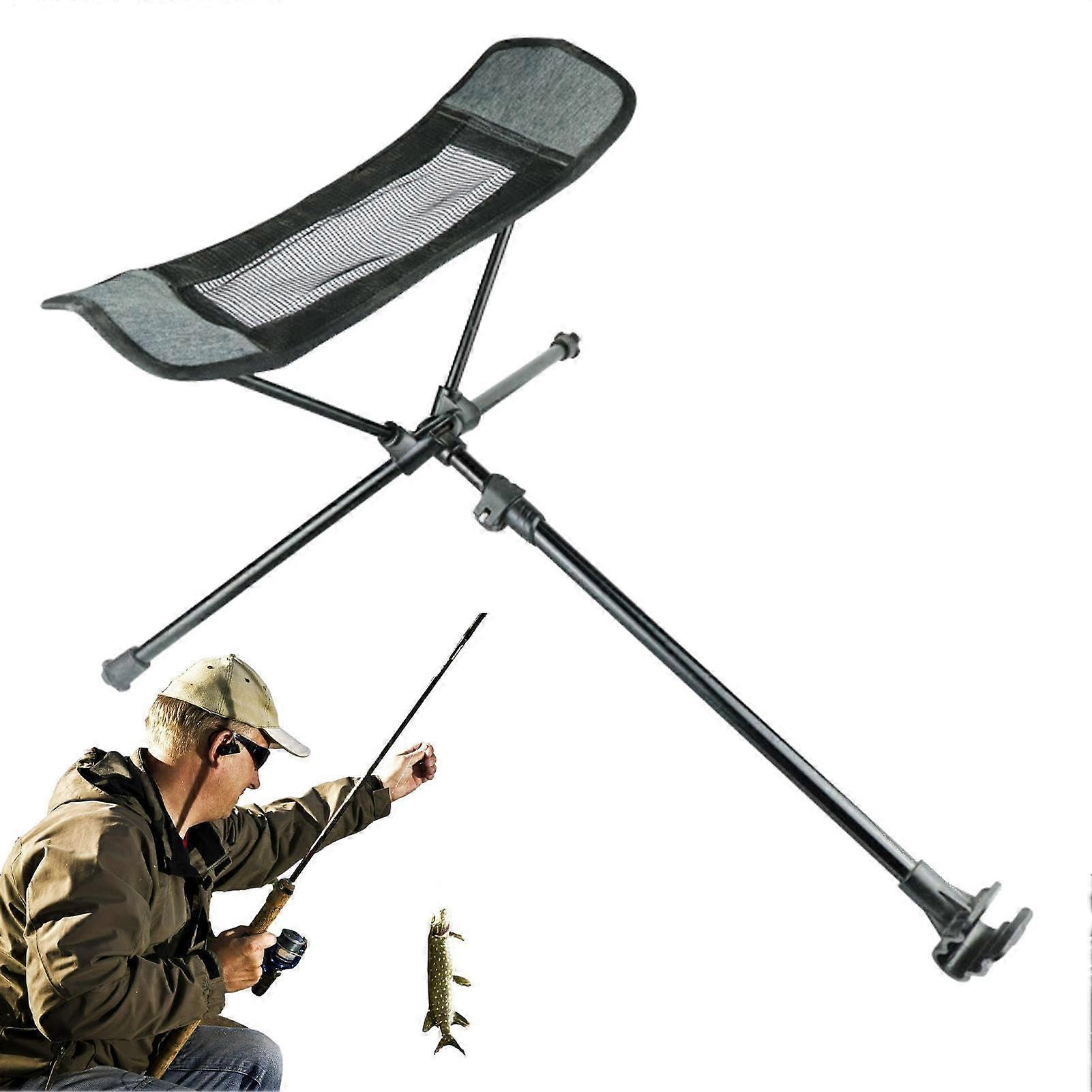 Camping Seat with Retractable Footrest, Portable Lightweight Folding Chair for Picnics and Hiking