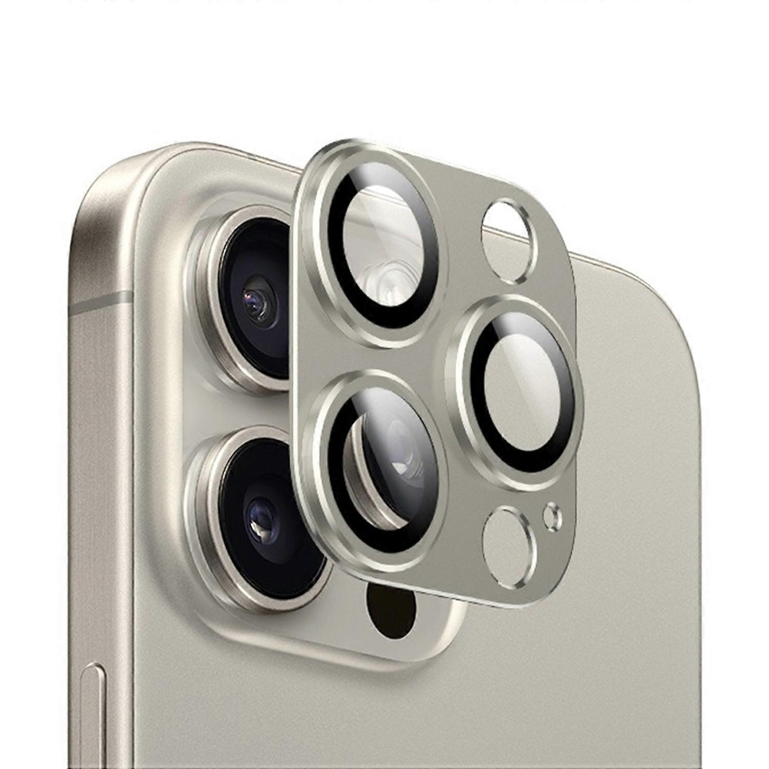 KALEBOL KLB-LPC004 For iPhone 15 Pro 15 Pro Max Integrated Phone Lens Protector Full Coverage Alumin