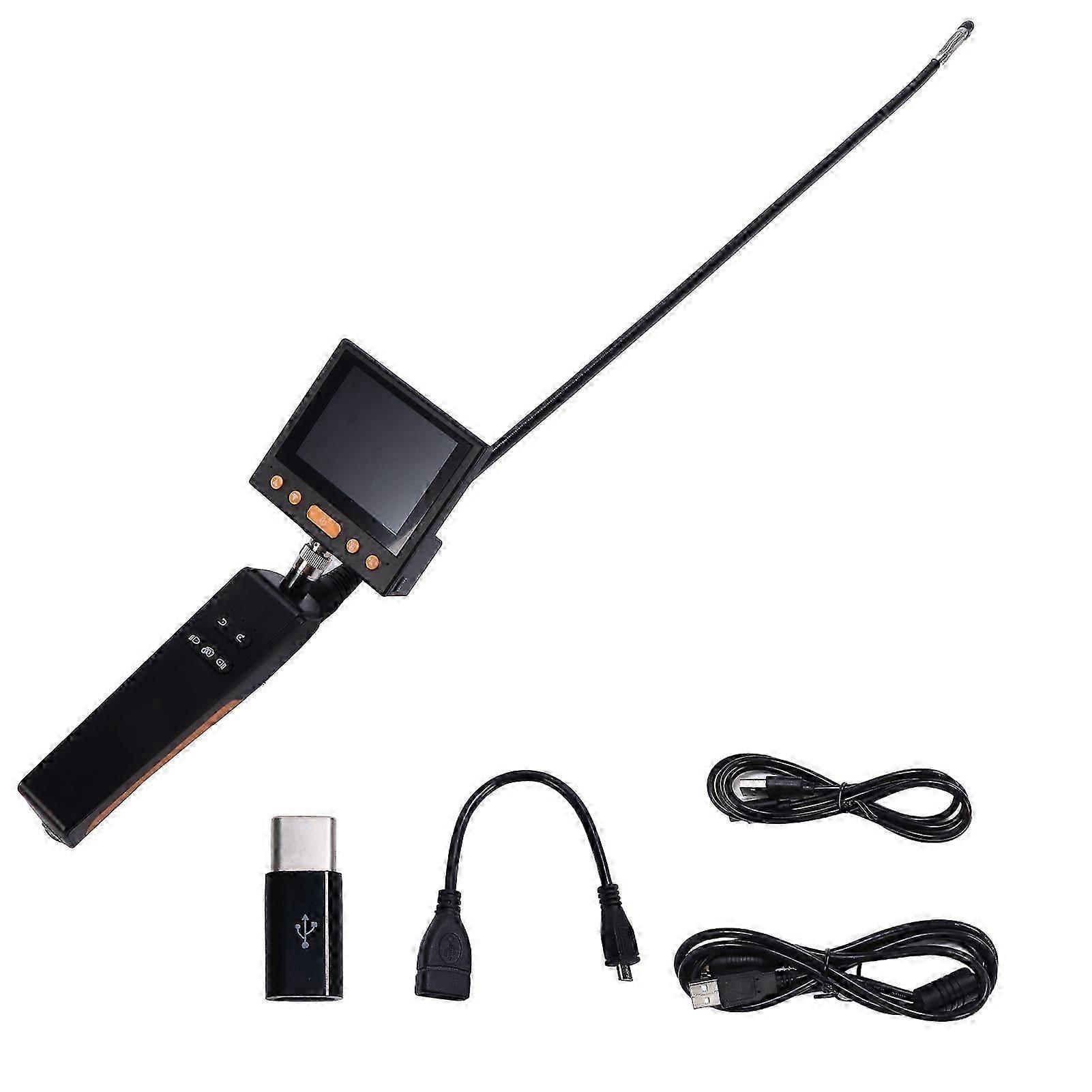 3.5In Screen 5.5mm Lens Industrial Endoscope Waterproof Borescope For Pipeline Air Conditioner Detection618a Straight Pipe