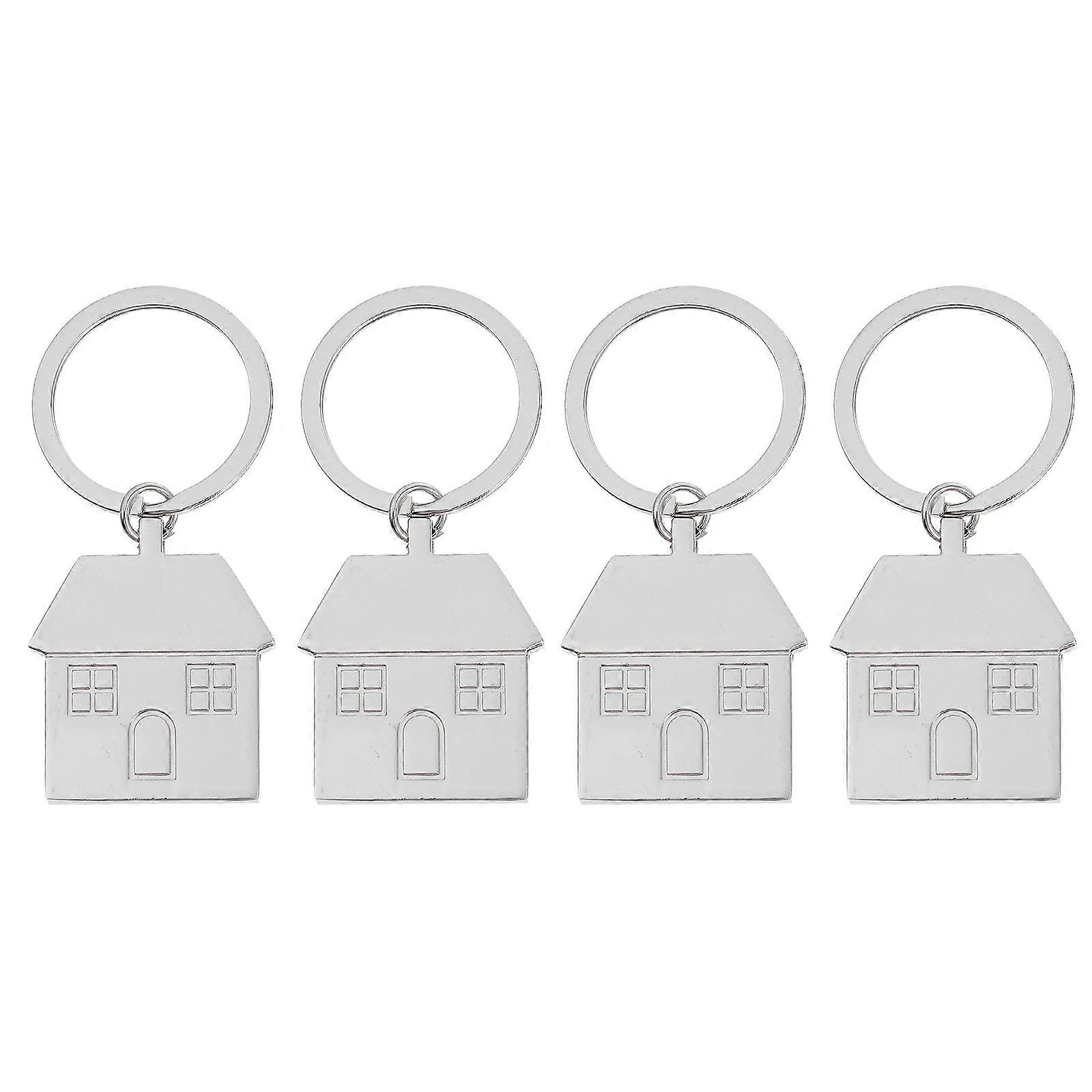 4pcs Adorable House Keychains Creative Bag Pendant for Home, Stylish Hanging Decoration with Comfortable Feel and Fine Craftsmanship