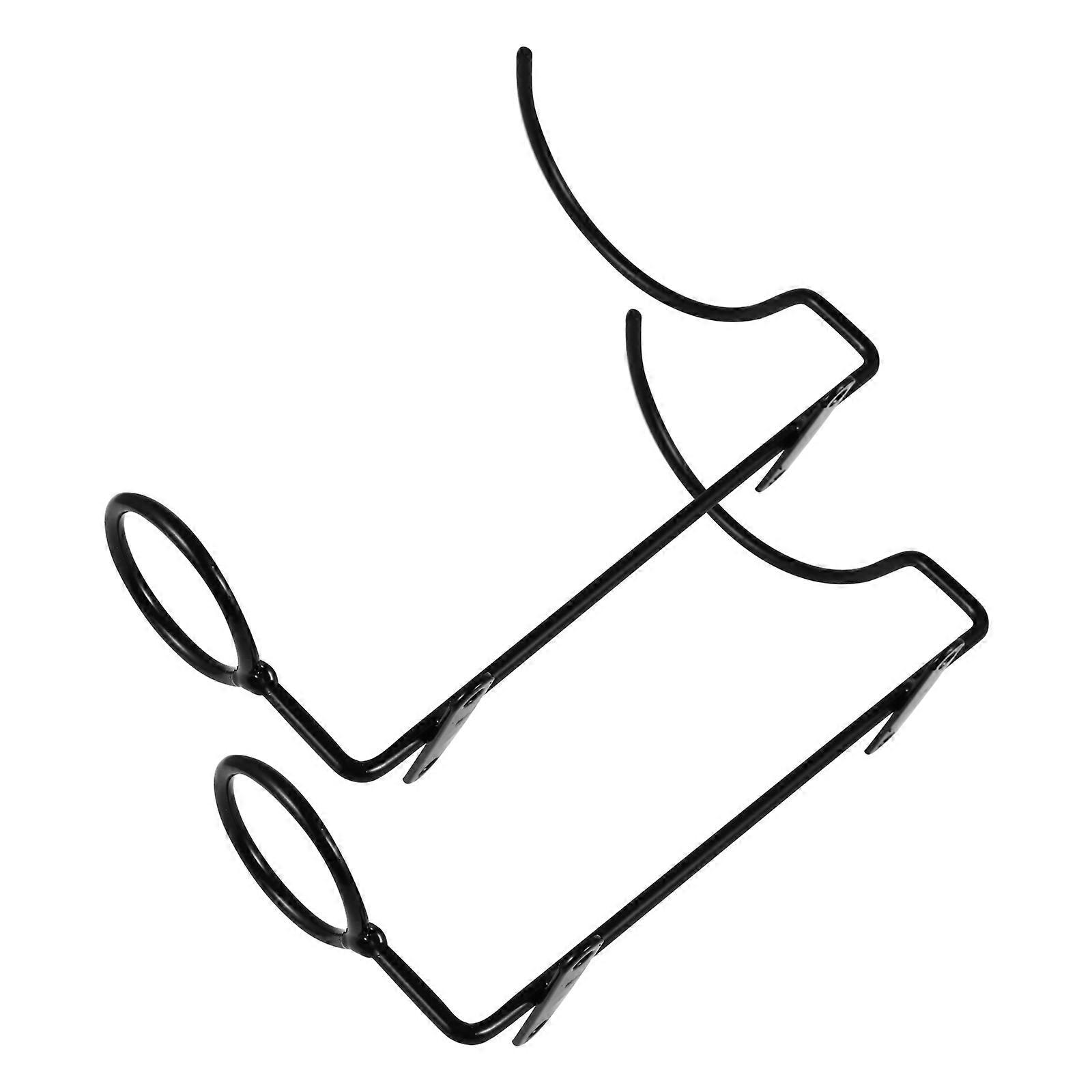 Display Wrought Iron Rack Simple and Elegant Holder For Dining Table 19x13x5cm Black 2Pcs