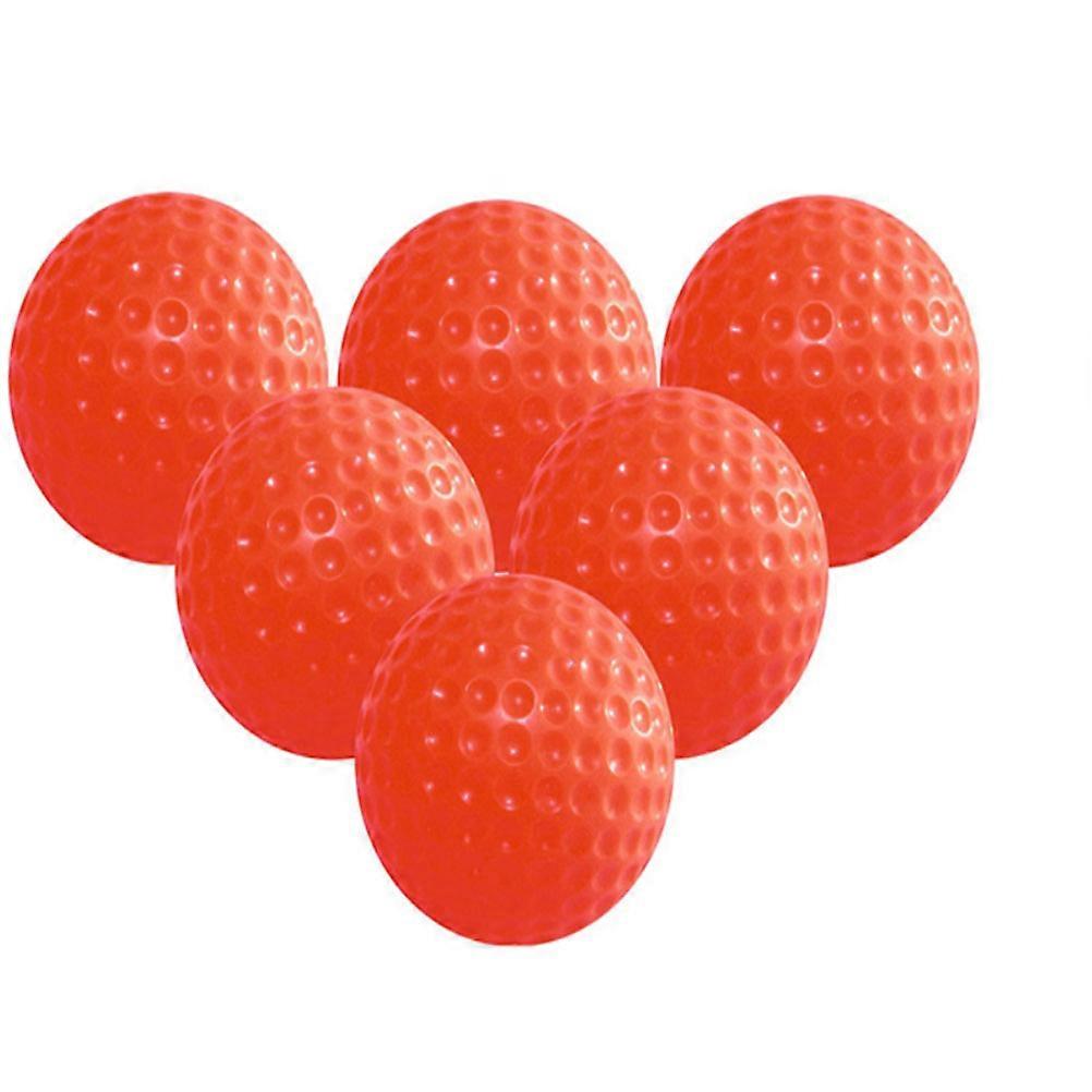 Practice Golf Balls Round Durable Rubber Indoor Exercise Children Practice 6Pcs