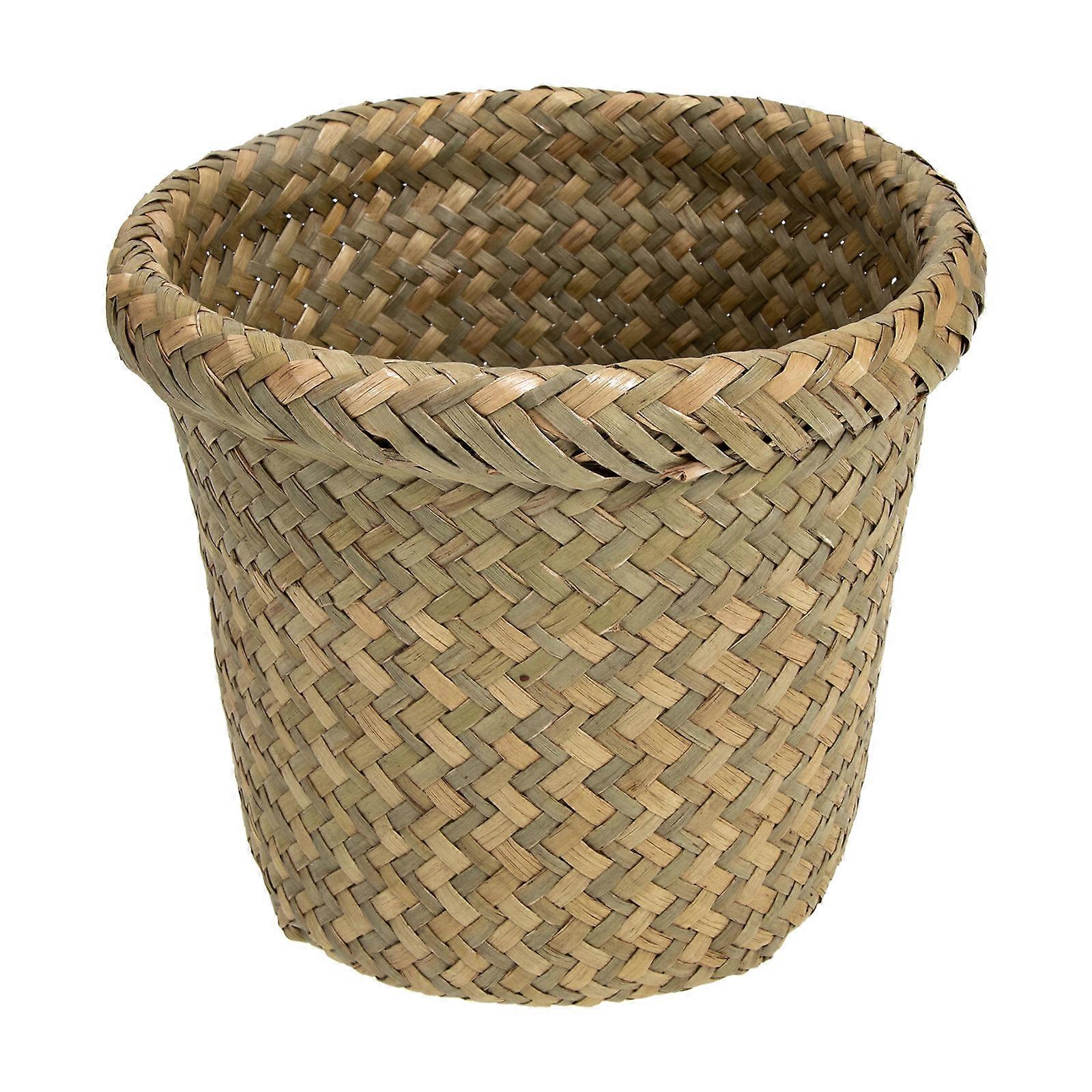 Office Waste Basket Woven Trash Holder Synthetic Material 7.07x7.07x5.89inch Storage 1Set