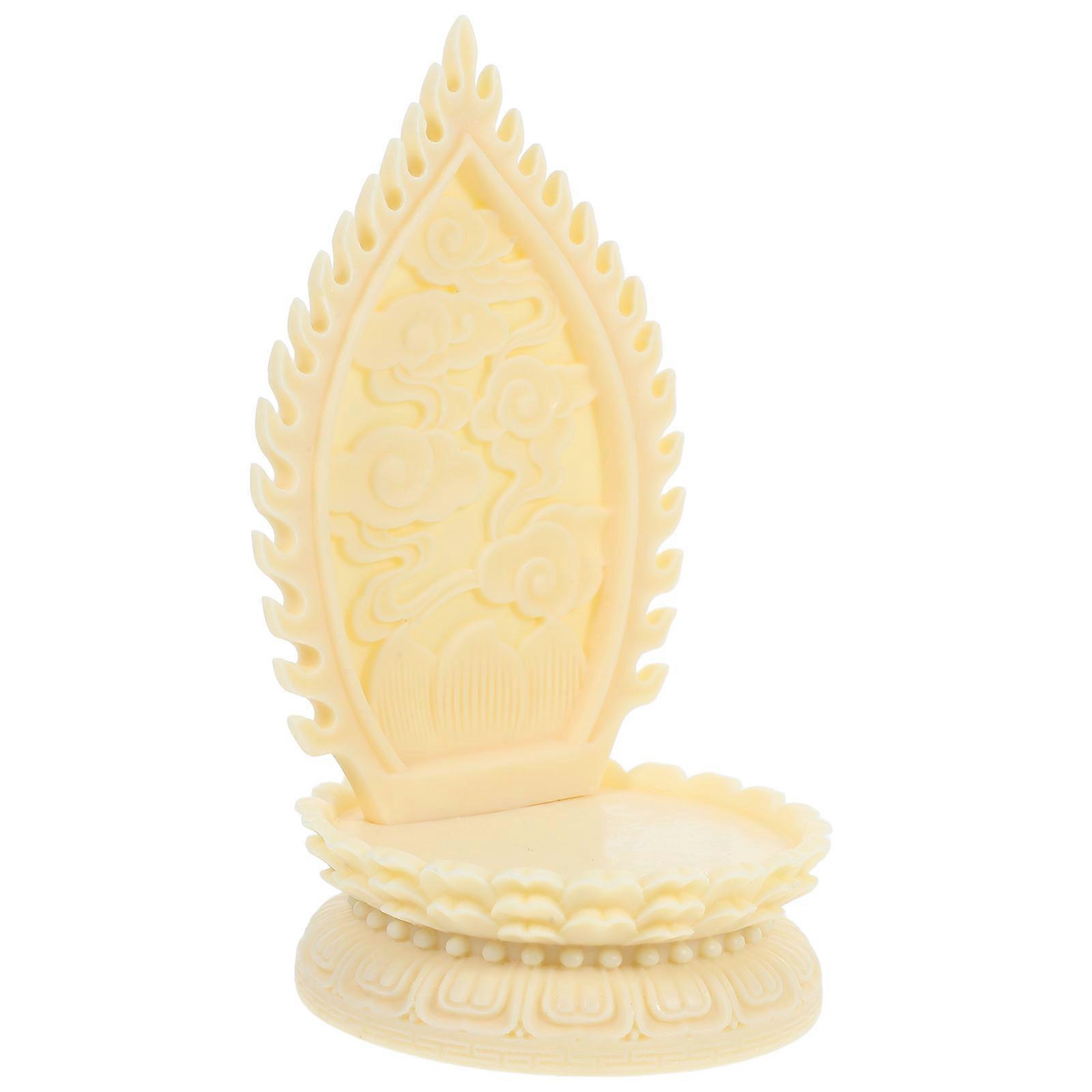 Base For Displaying Small Statue Carved Display Base Buddha Statue Display Stand Decorative Pedestal Crafts Display Base Religious Display Statue 1Pcs