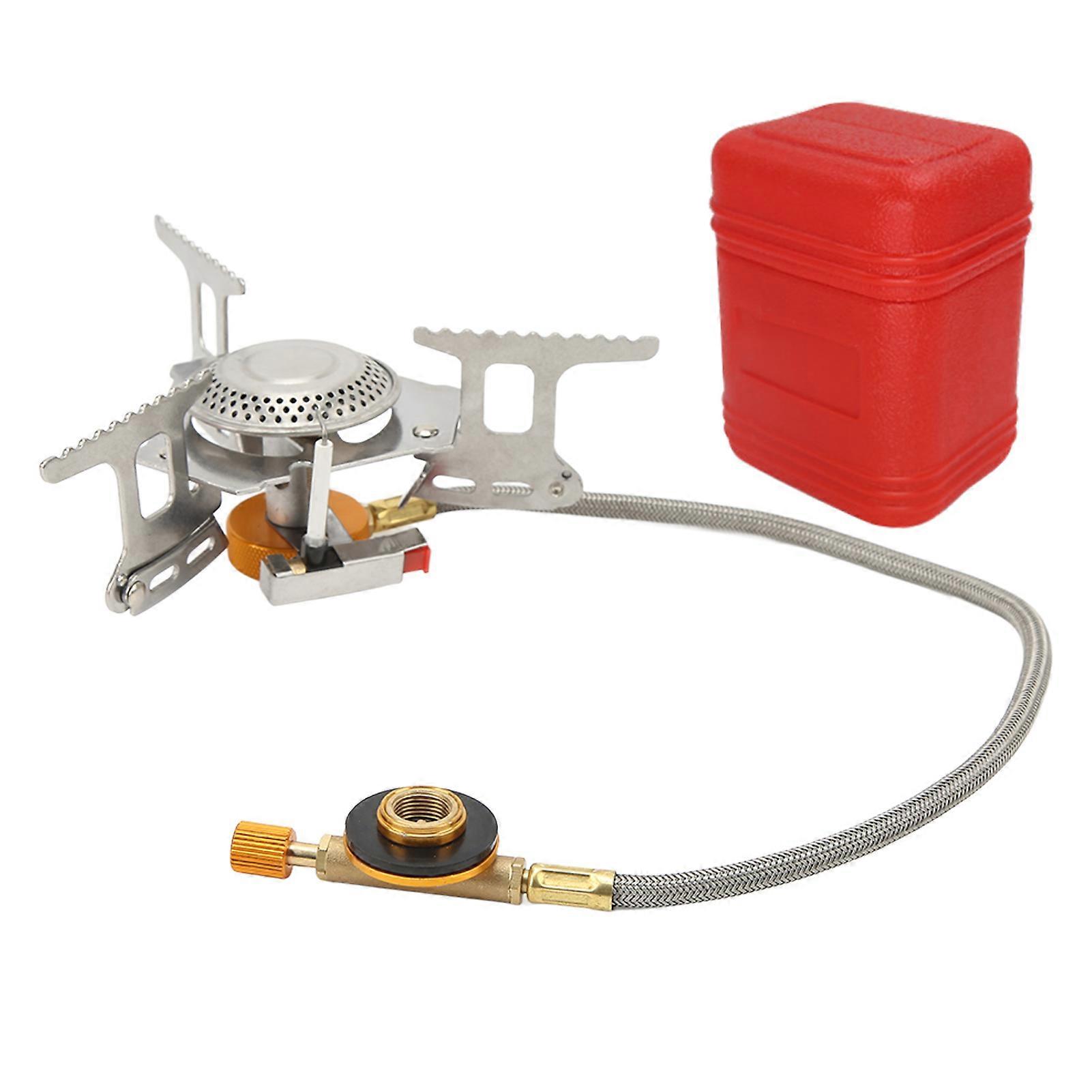 3500W Foldable Portable Camping Stove with Piezo Ignition for Outdoor Cooking and Hiking