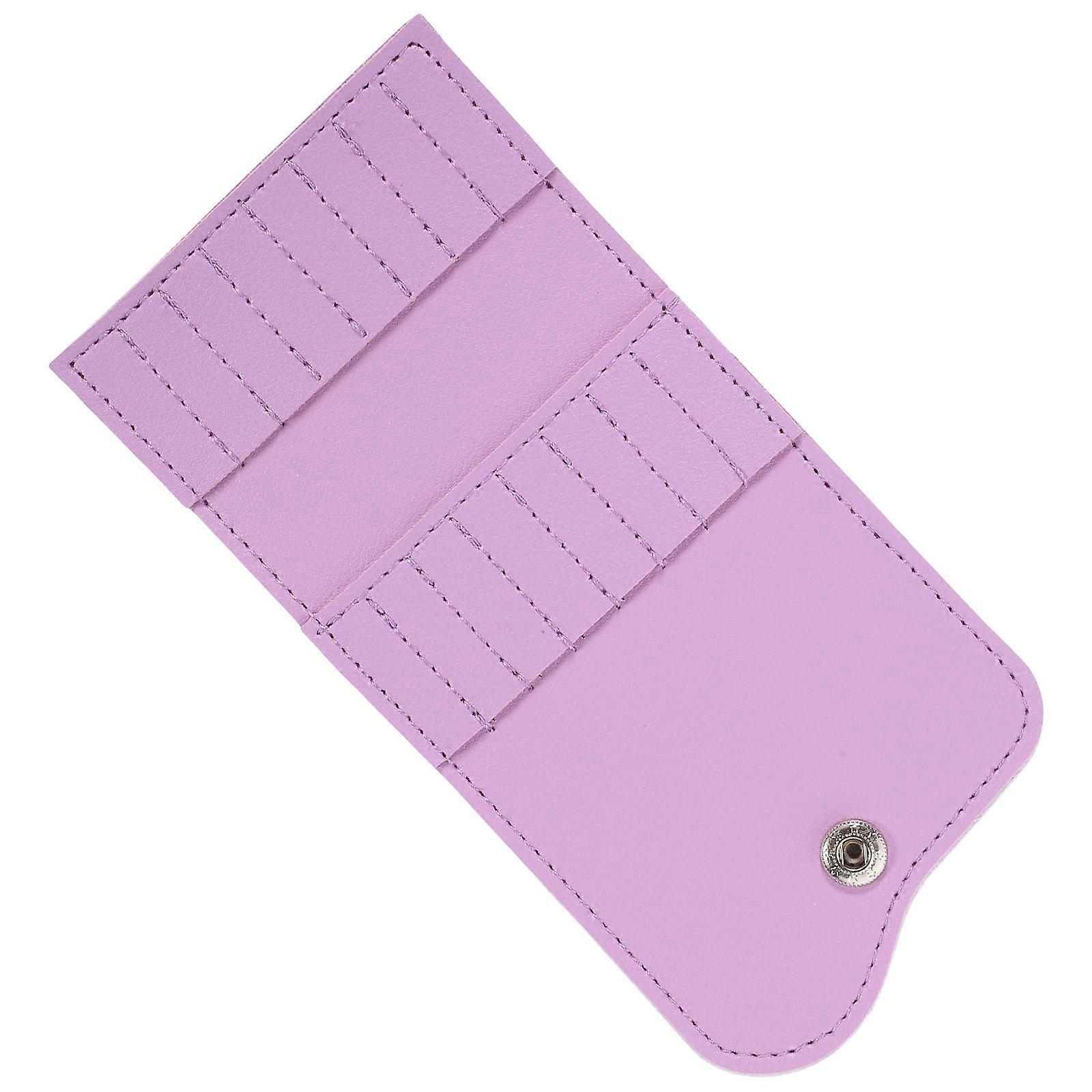 Drill Bit Organizer Case Nail Drill Bits Storage Bag Manicure Tools Rectangular Purple 1Set