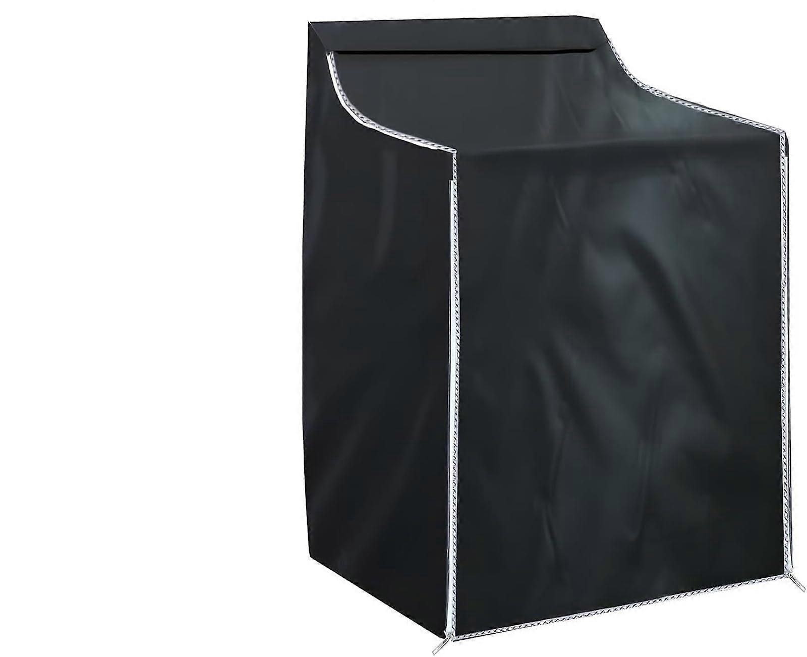 2piece washing machine covers, topload exterior protection for most washers and dryers – 29' W x 28' D x 43' H, for home use, black.