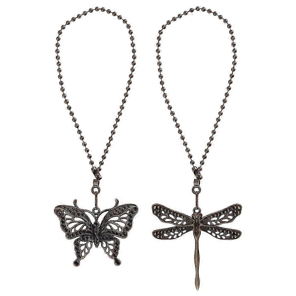 Ceiling Fan Pull Chain Set,Lighting & Fan Pull Chain Pendant Chain Extender, and Butterfly