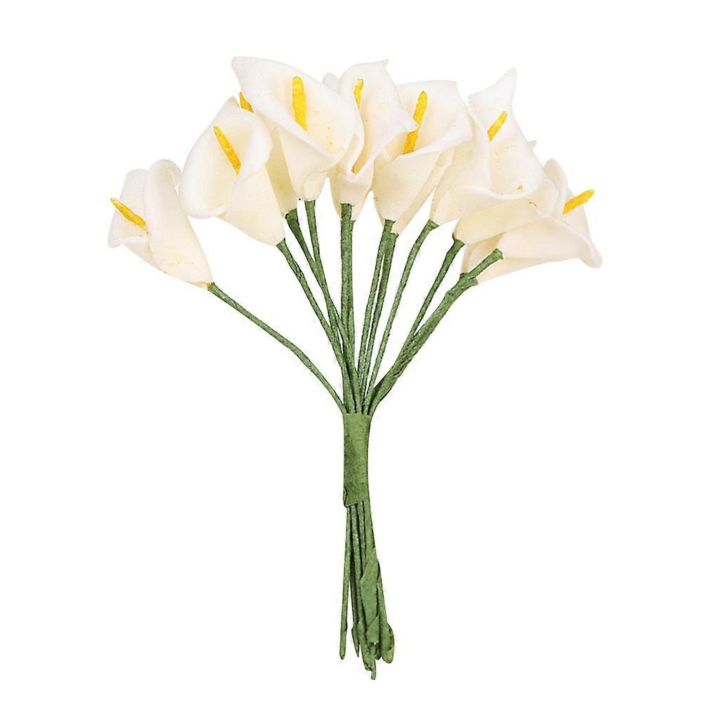 Realistic Artificial Flowers Mini Bridal Flowers Bouquet 12Pcs