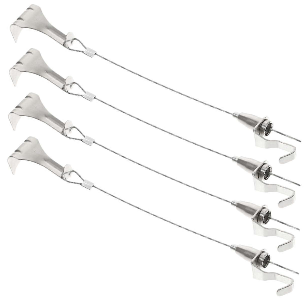 4 Sets Picture Frame Hangers Photo Hanging Cord with Hooks 1M Steel Cable